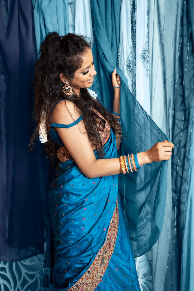 light blue sarees