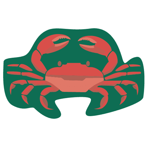 Vector red crab