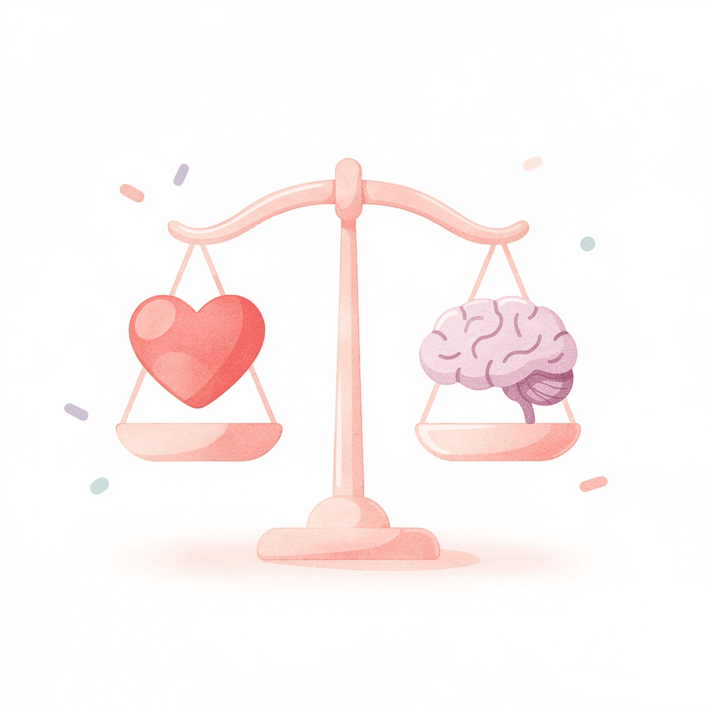 Balance scale comparing Pilates foundation benefits with calorie burning expectations