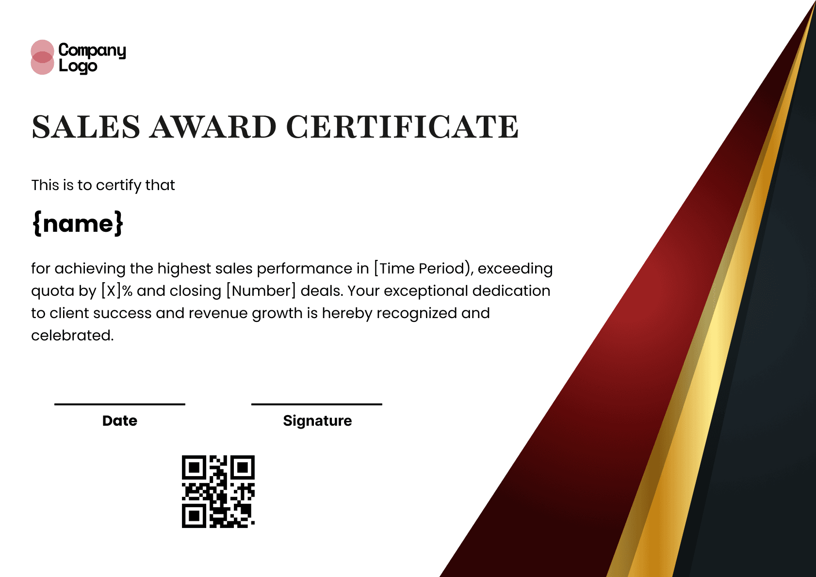 Wauld - Professional and attractive green recognition badge template