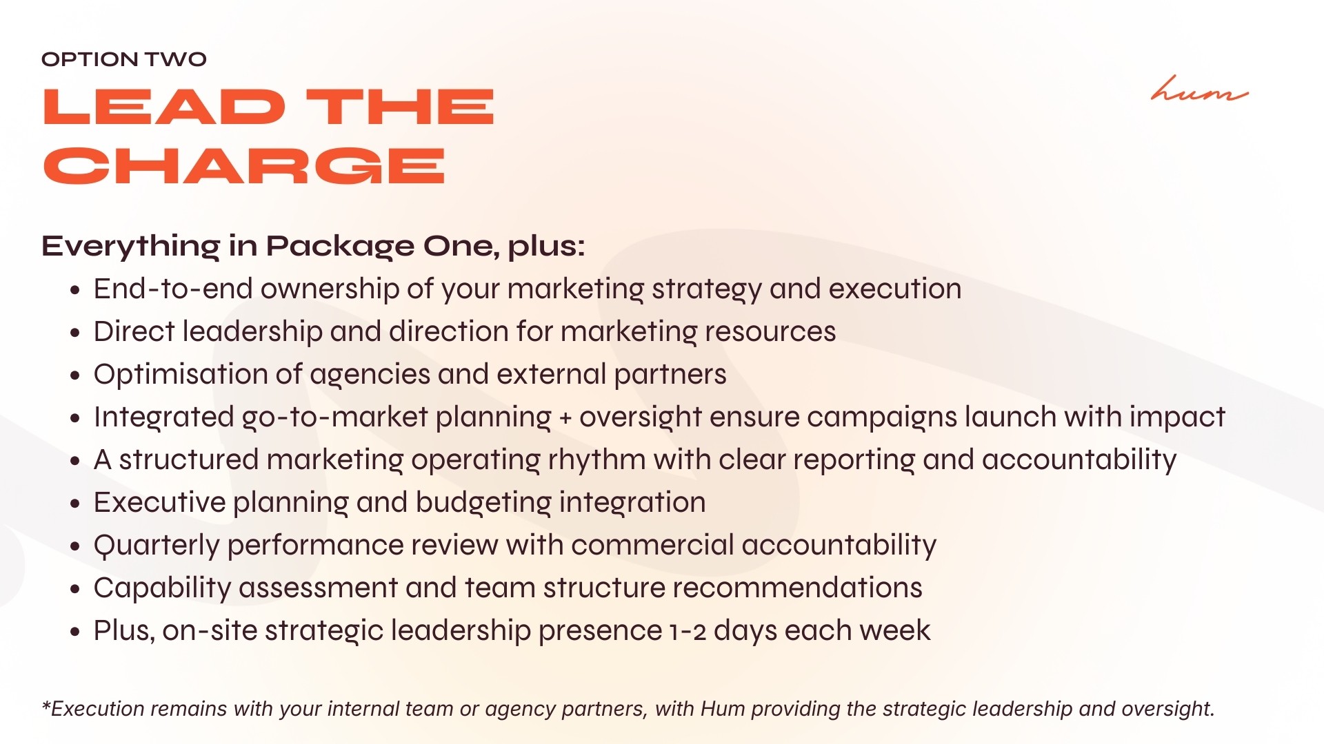 Lead The Charge package visual
