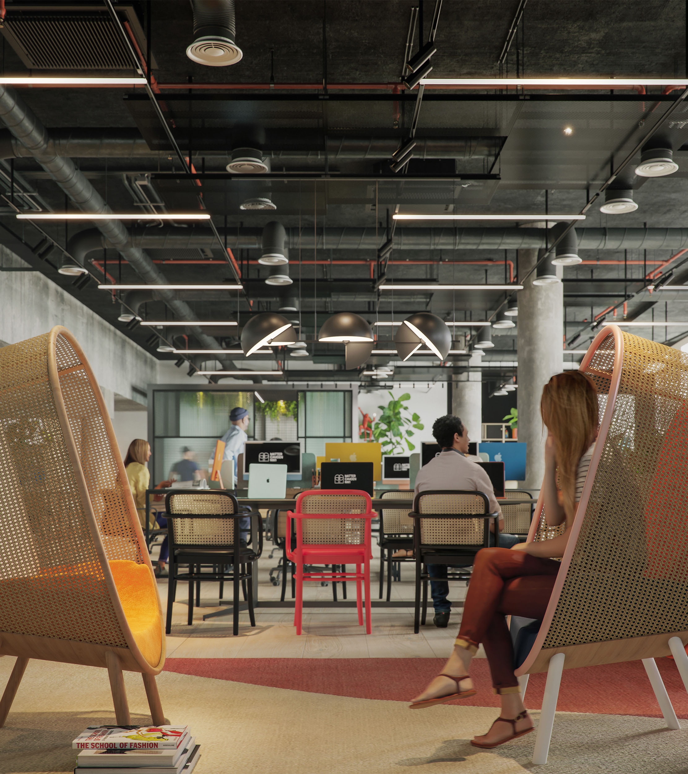 Property CGI render of modern office space