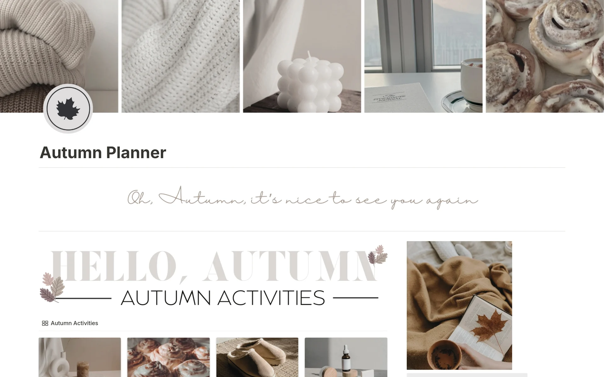 Top 20+ Autumn Aesthetic Notion Templates