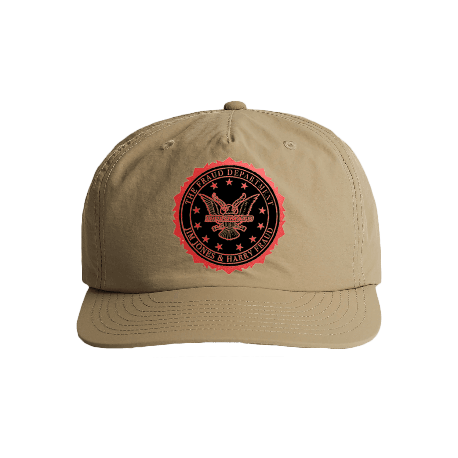 Fraud Department Nylon Surf Hat - Khaki - front