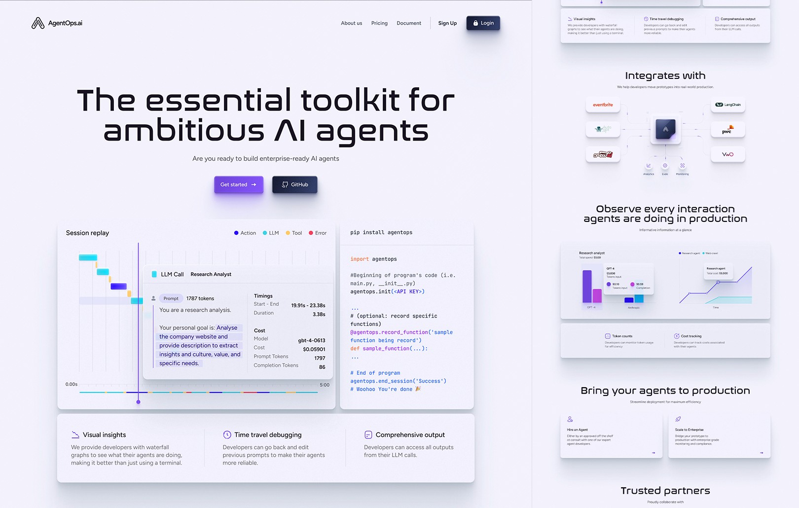 Image of AgentOps Web Design full view