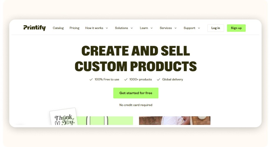 Printify homepage