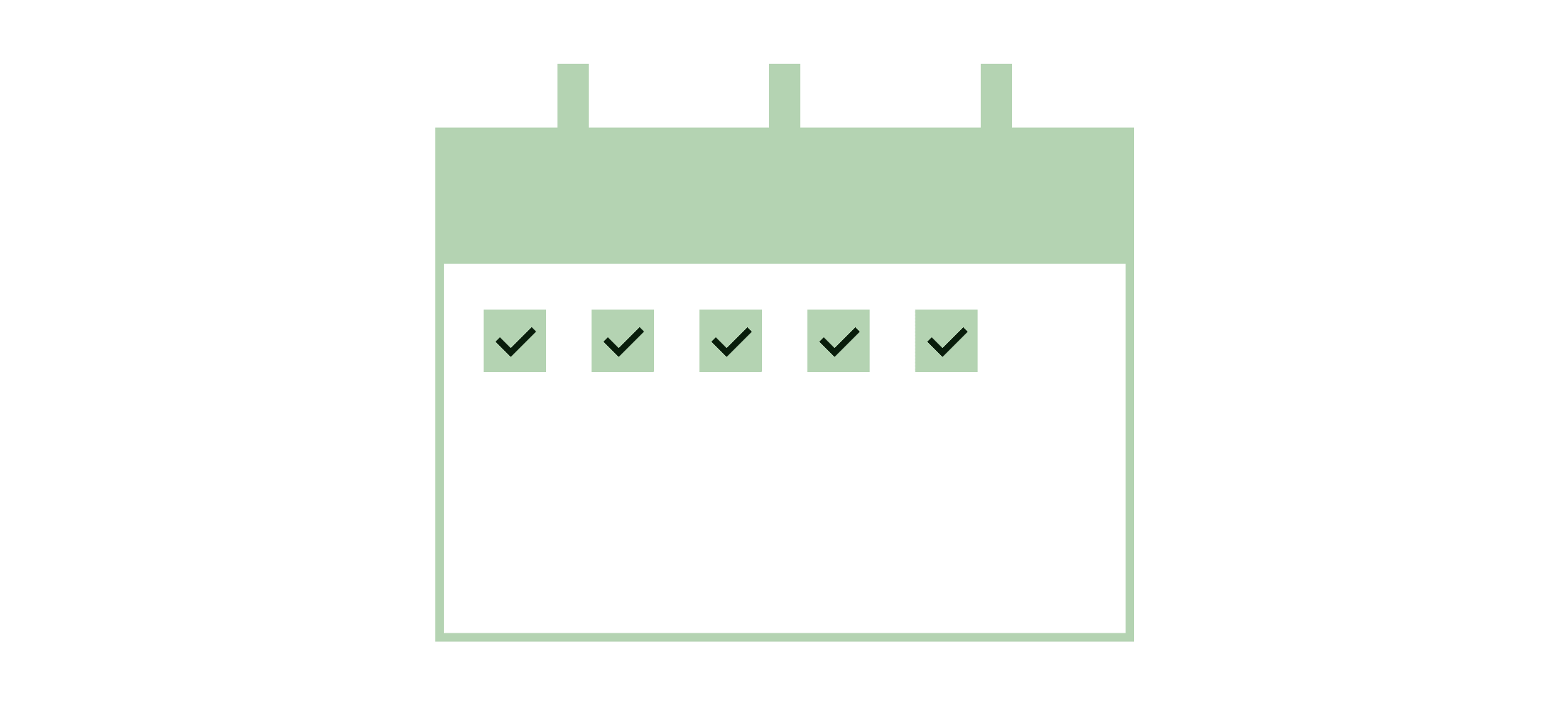 Schéma calendrier pour suivis de progression