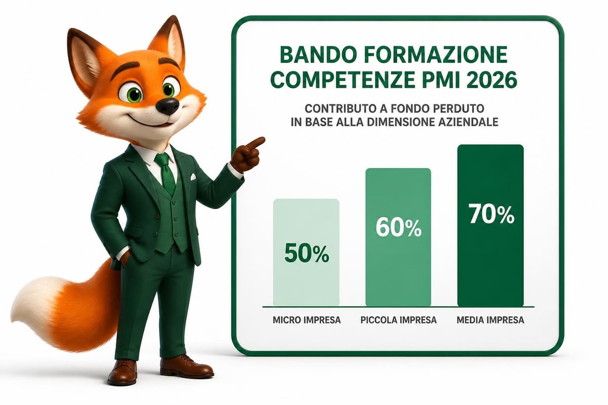 Schema intensità contributi bando formazione PMI
