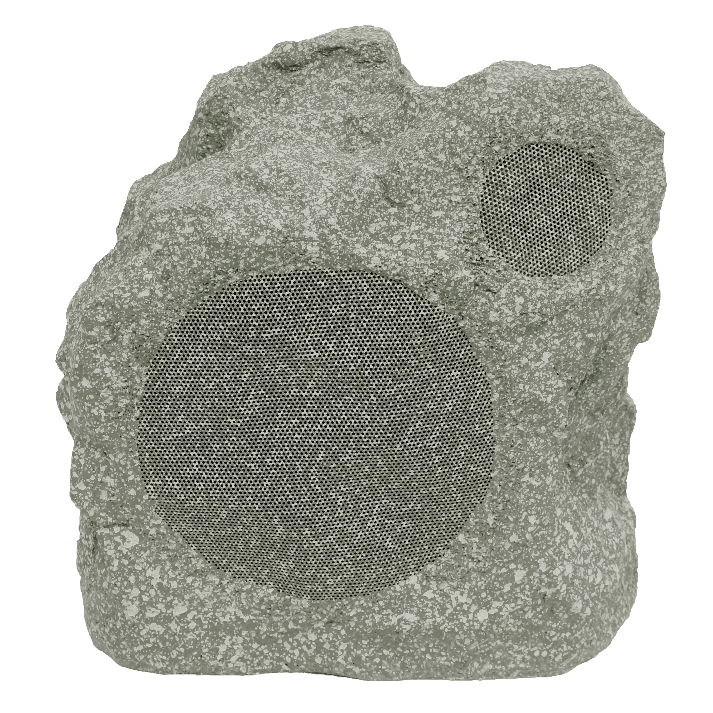 Rock speaker with two circular grilles