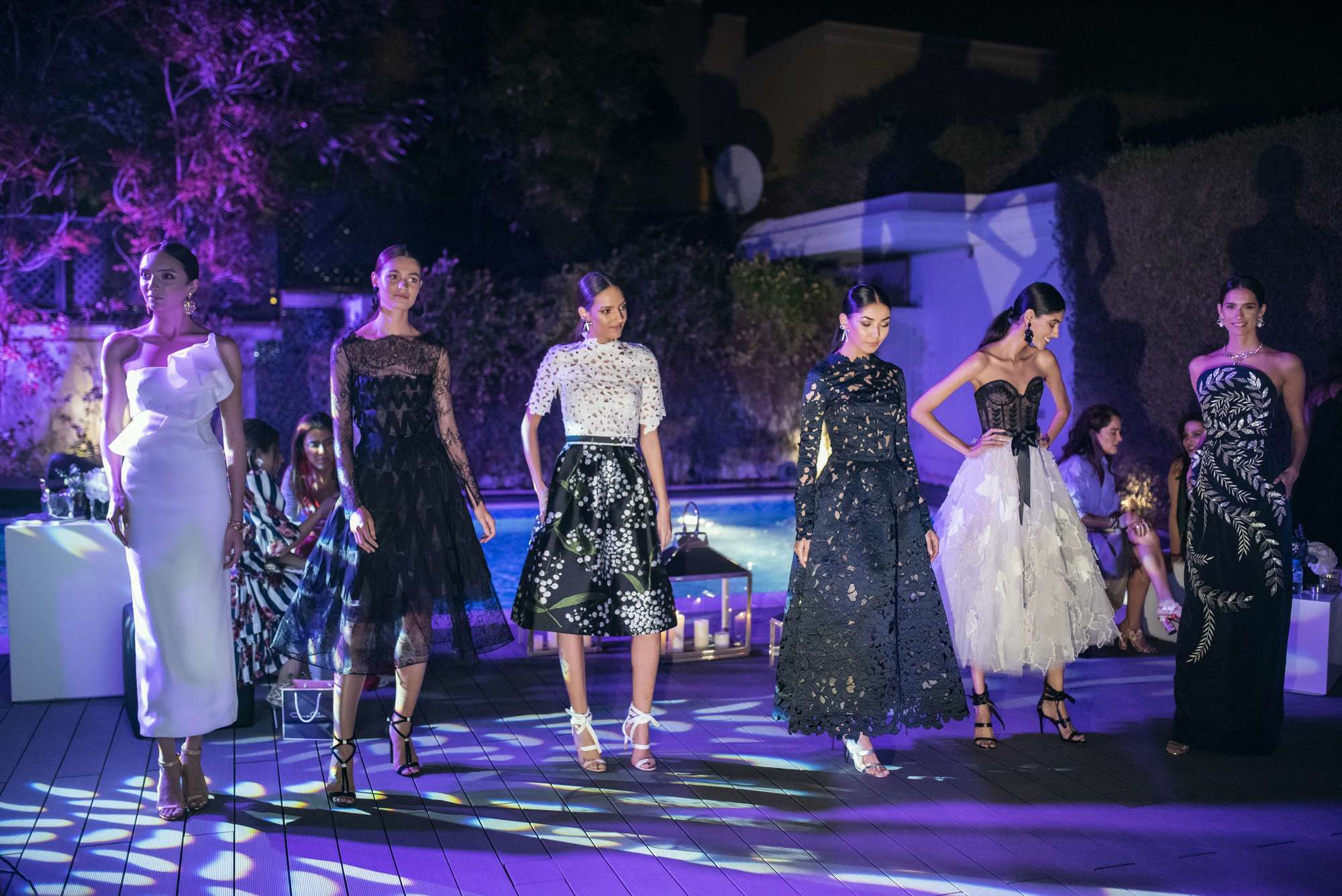 Ladies on the cat walk showing Oscar de la Renta collection : Oscar de la Renta x MOJEH Magazine Collection Event | Relity Group