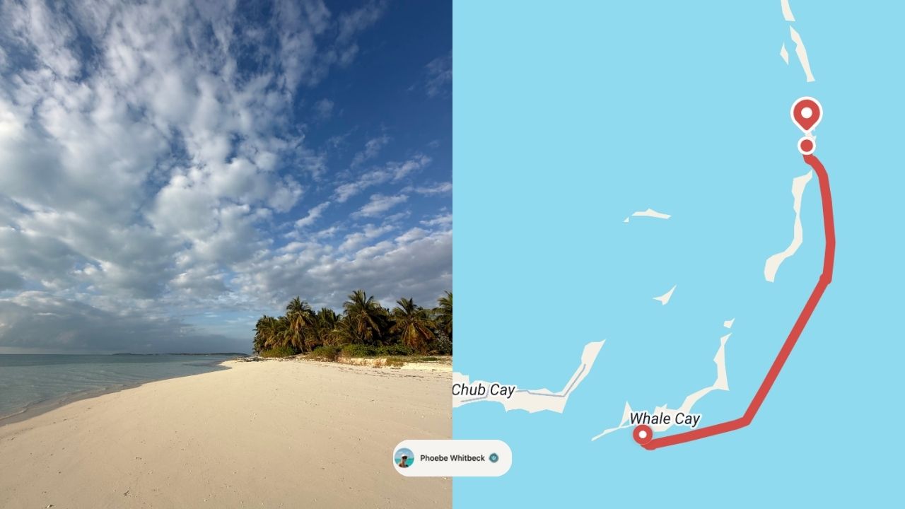 A hidden anchorage in the Bahamas