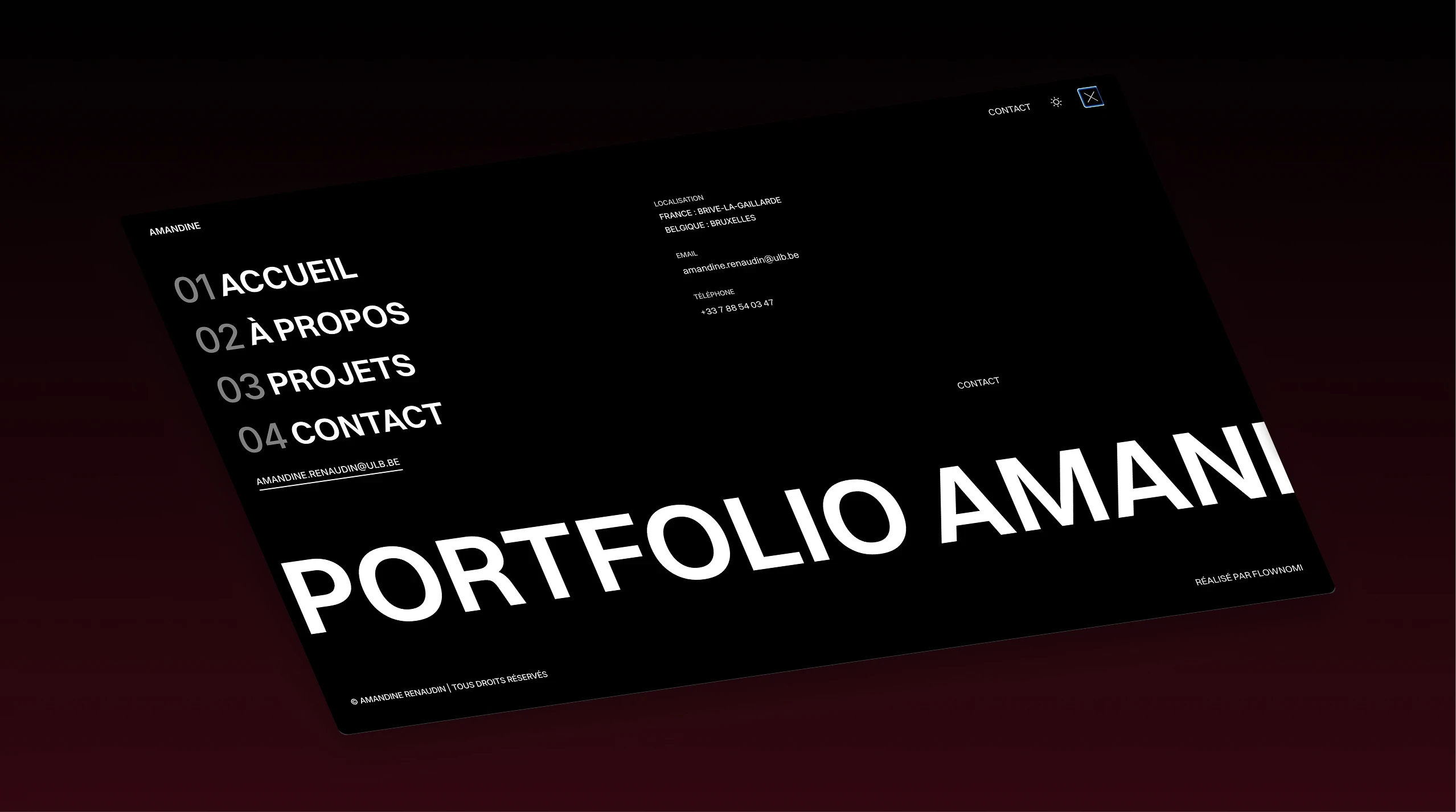 Structure et arborescence du site portfolio