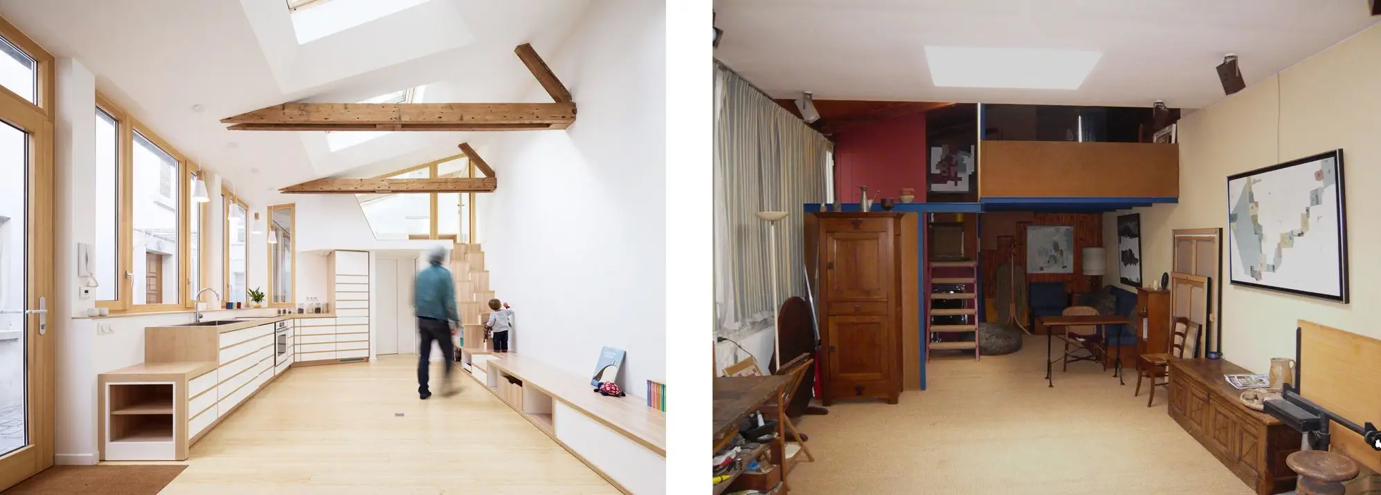 Rénovation loft - Paris - avant - après