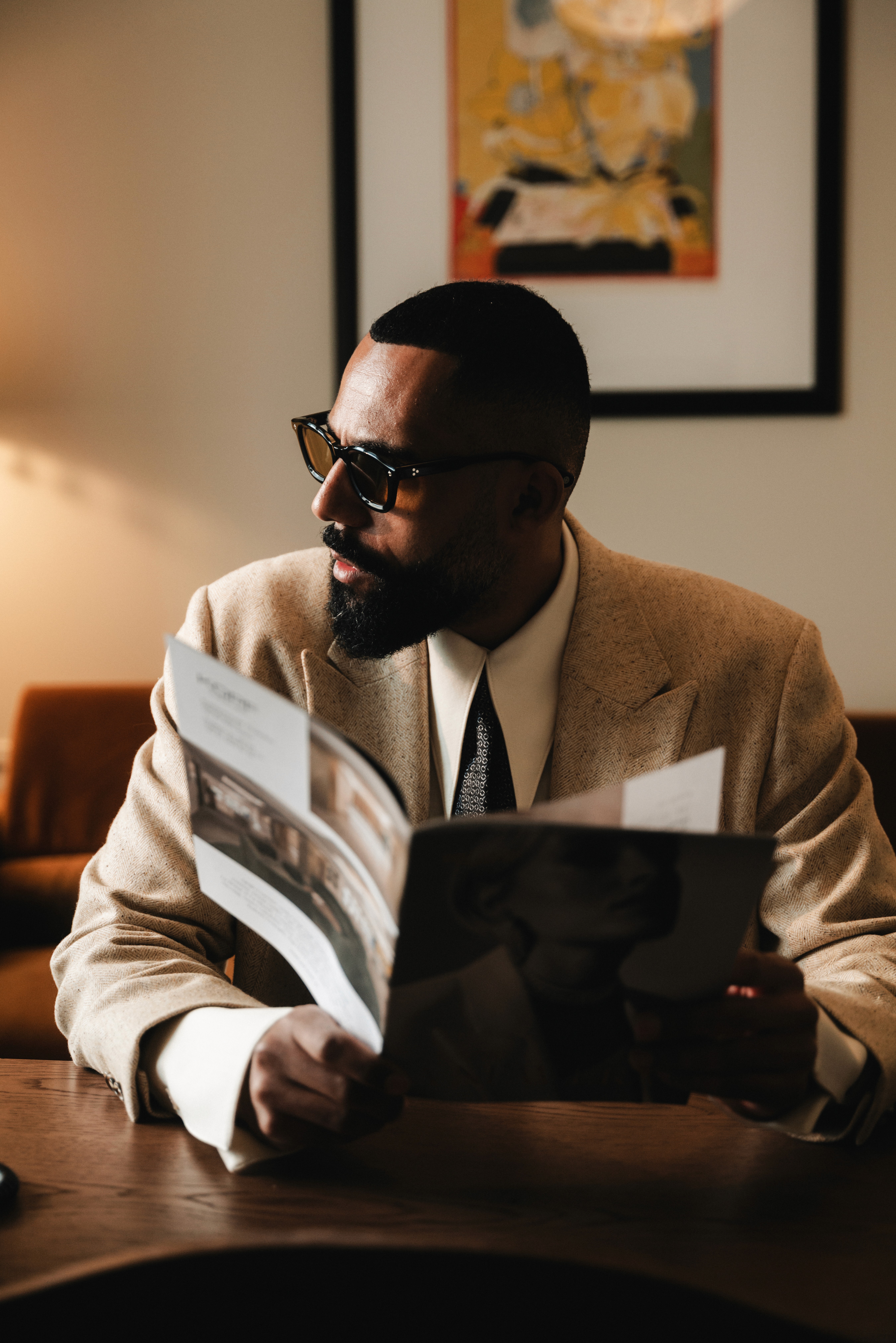 Striking Red Portrait