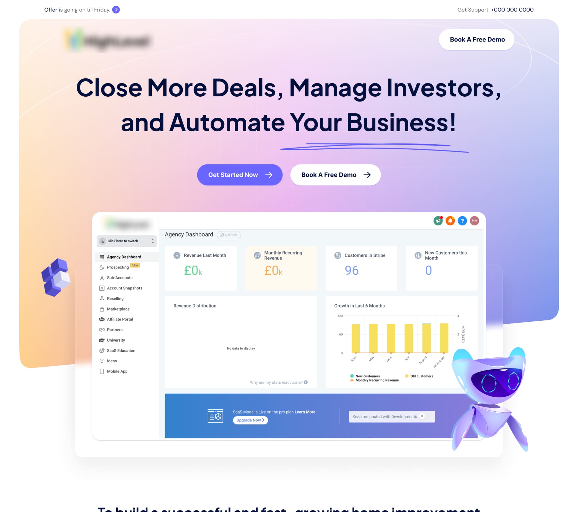 business automation dashboard website design and CRM interface for service companies | StackAura
