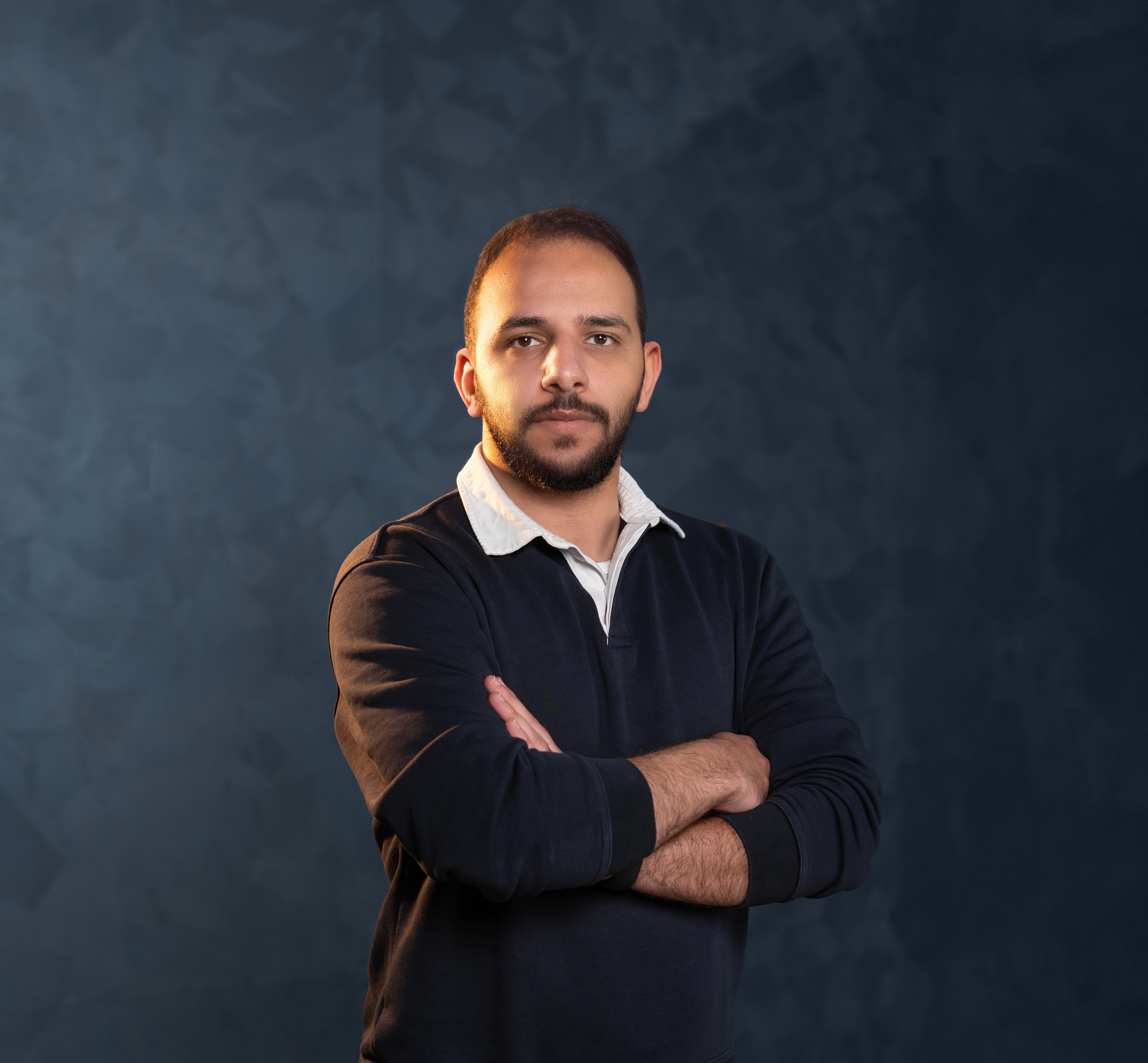 Portrait of portfolio creator – back view