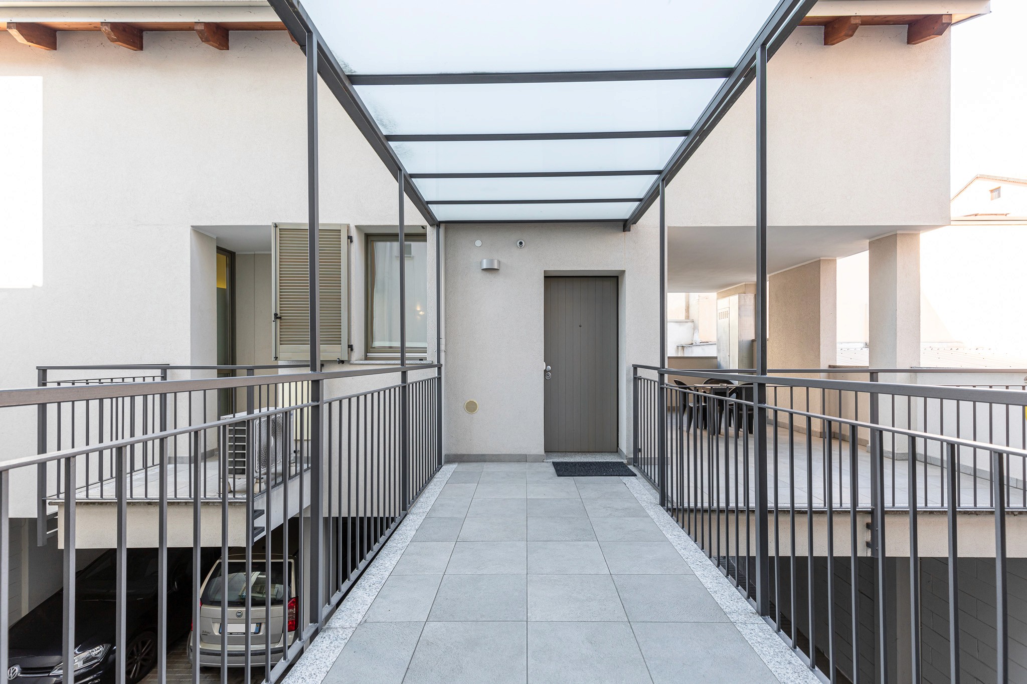 modern house on the shore