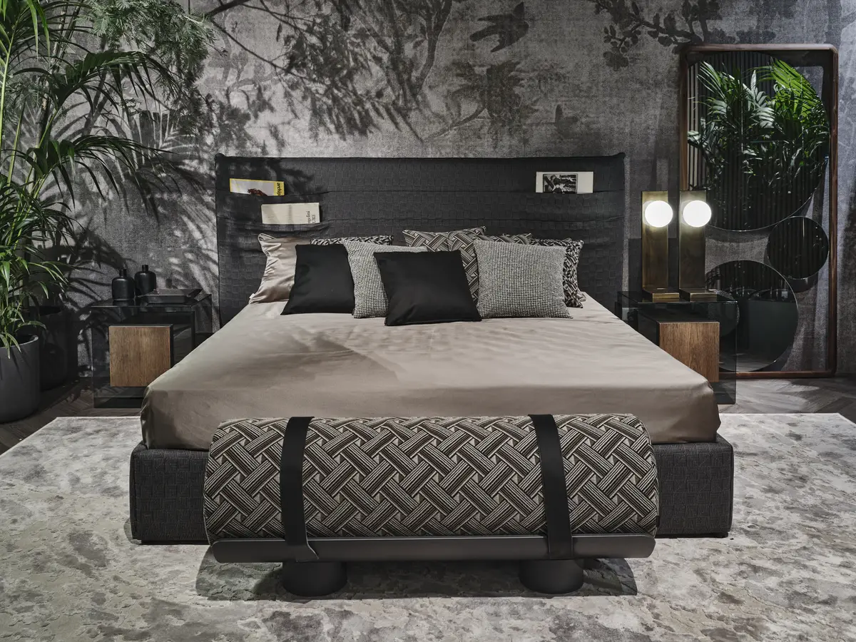 Sophisticated bedroom furniture collection blending Italian luxury and exclusivity, unveiled at Salone del Mobile 2025 in Milan.