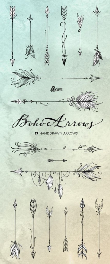Arrows in geometric shapes