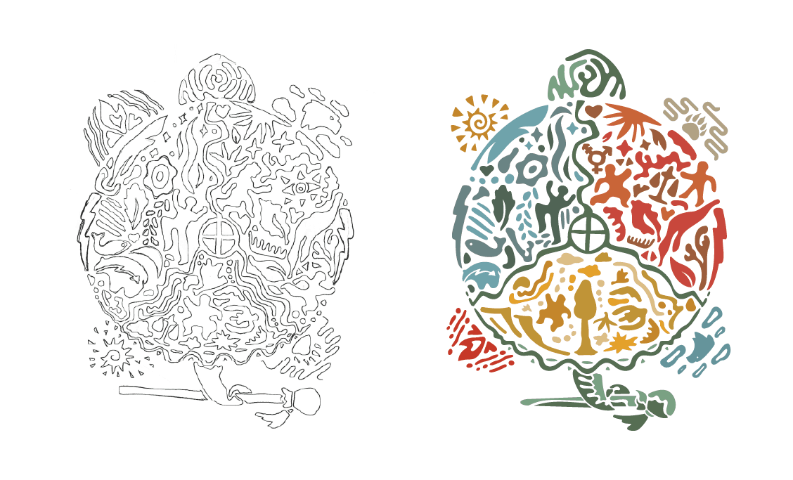 TNC logo sketch and final 