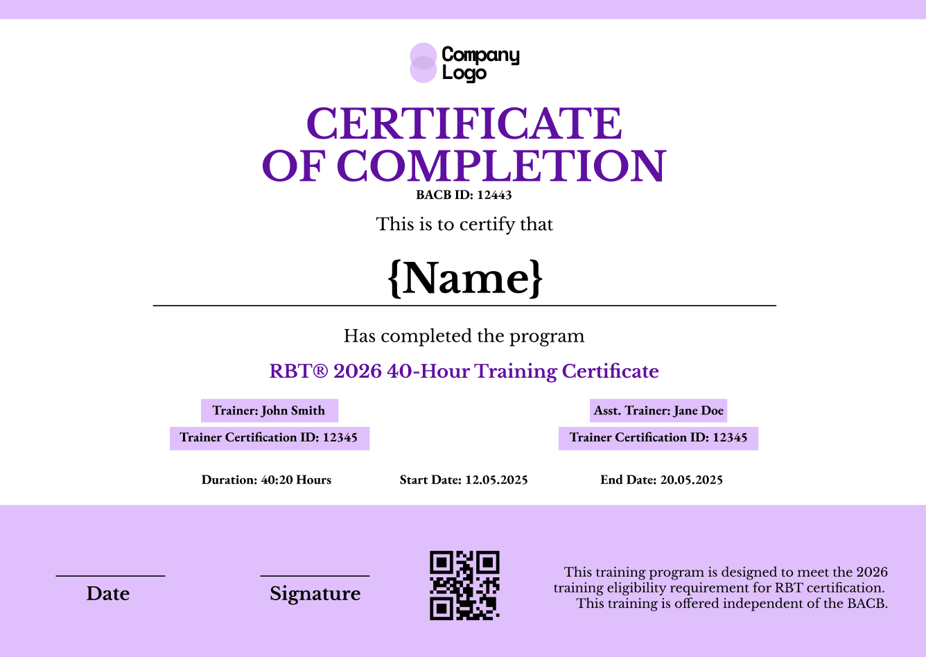 Continuous Education Certificate