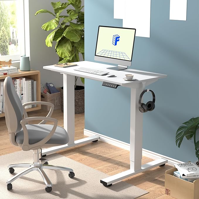 The 40 inch standing desk blends modern aesthetics with practical design for any setting.