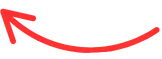 Red hand-drawn style curved arrow pointing up and right