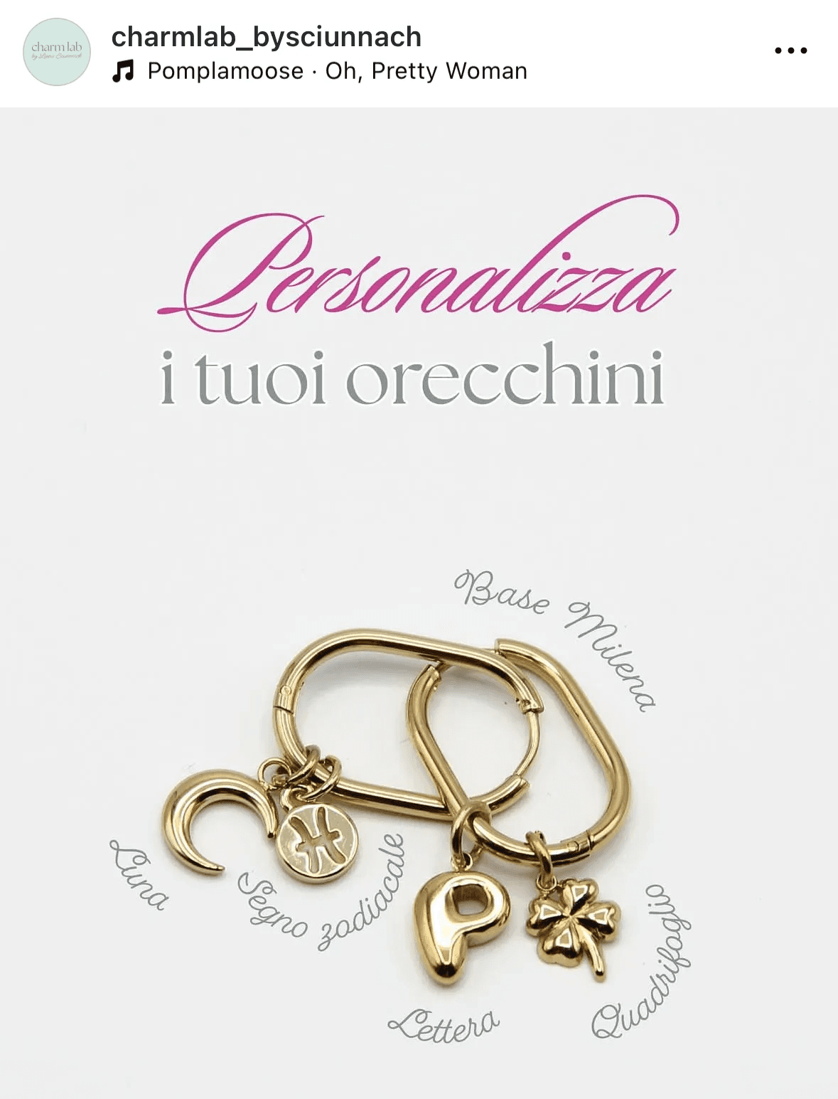 Immagine per Instagram prodotta da Aura Studio, agenzia genovese specializzata in social media strategy e content creation, per raccontare l’identità artigianale dei gioielli Laura Sciunnach.