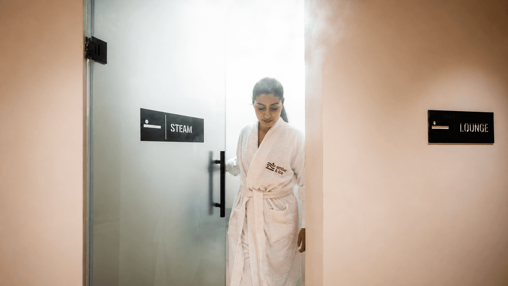 Client enjoying a steam therapy session to promote relaxation, recovery, and overall wellness at Ember & Ice Health in Bangalore.
