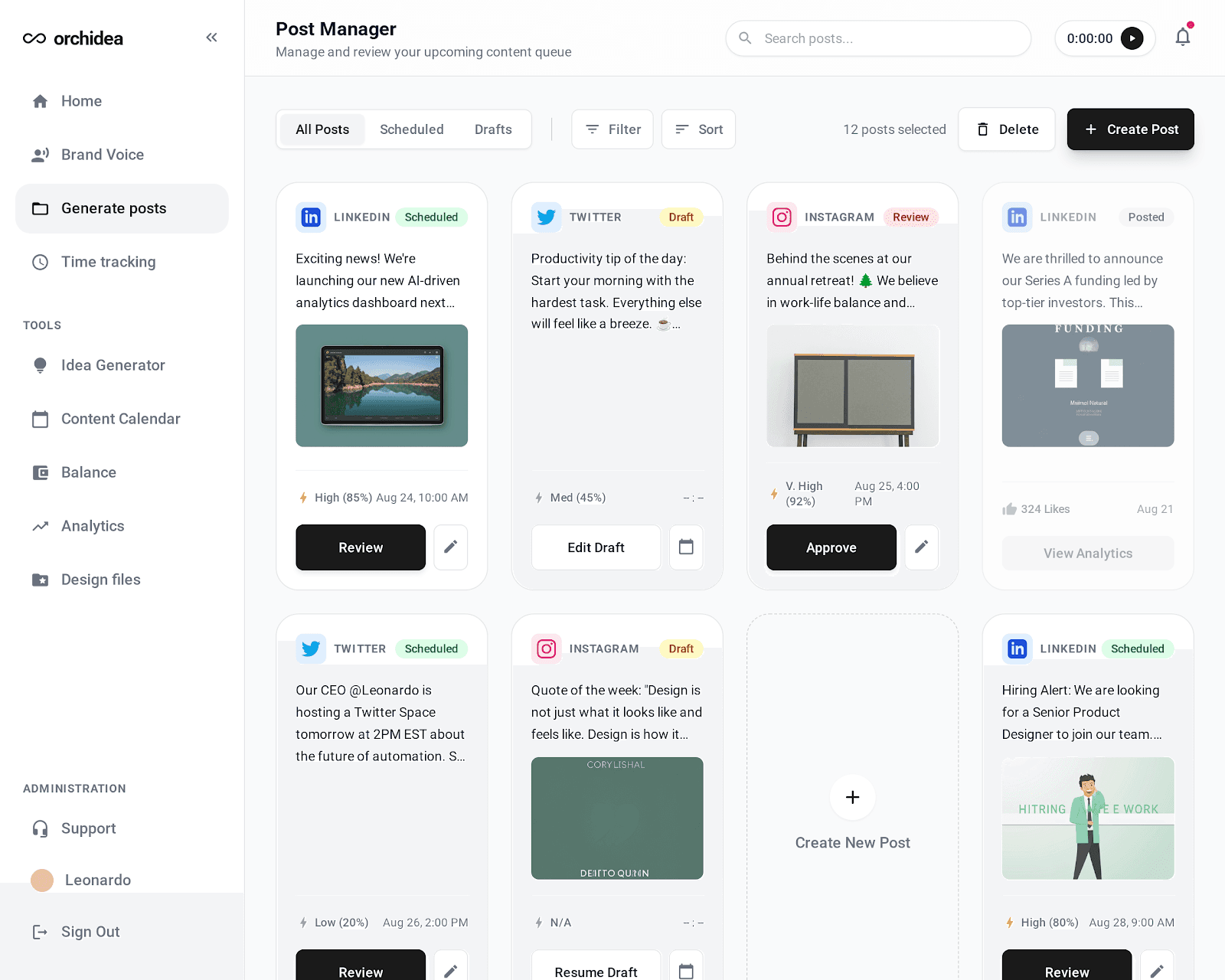 An image of Freelio's budget ui