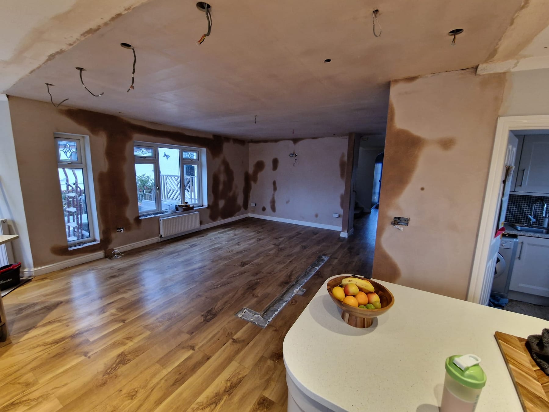 After: one room, with the RSJ hidden in the ceiling