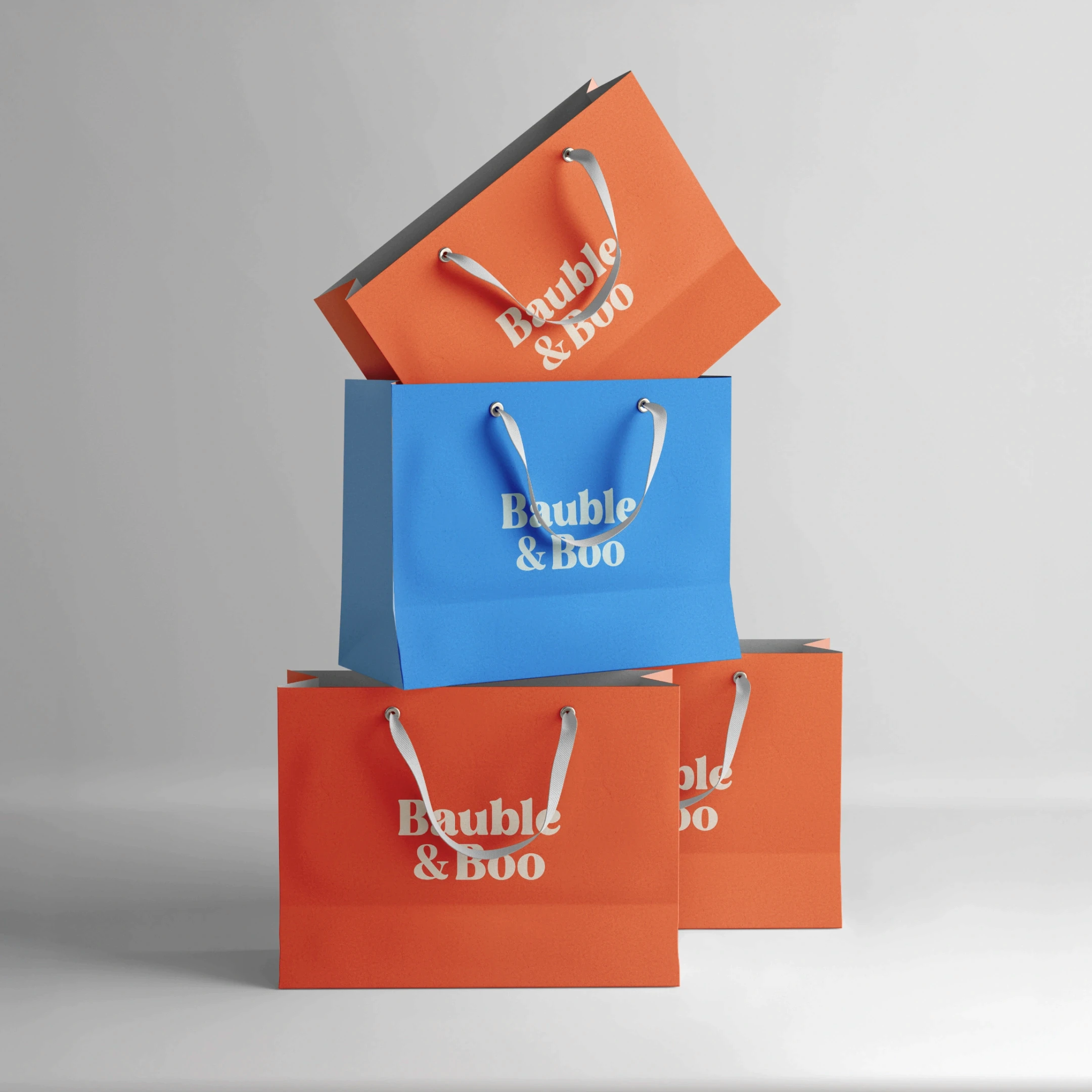 Colorful and expressive visual identity for Bauble and Boo jewellery brand