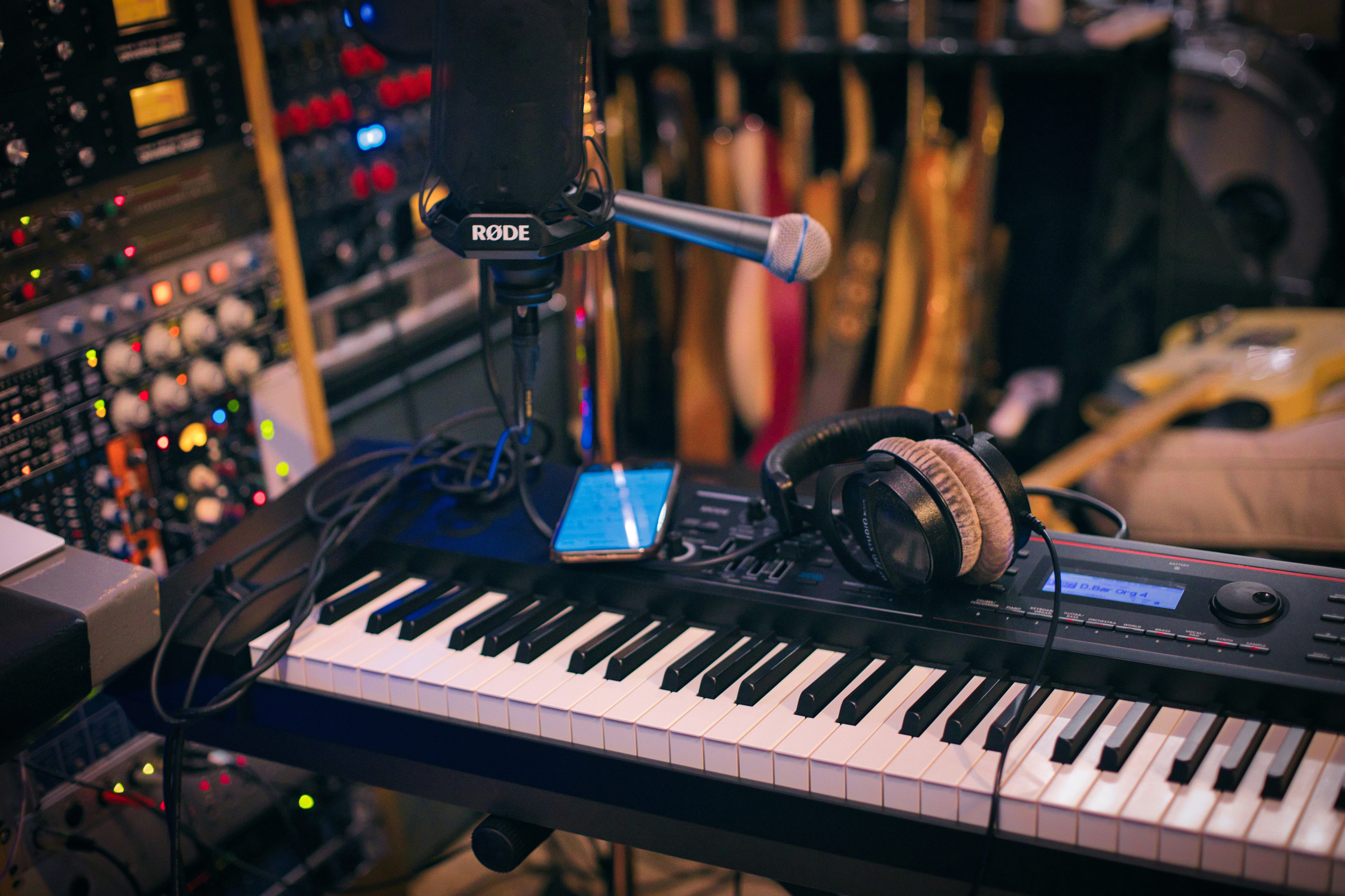 Piano with Professional Music Setup - Best Keyboards for Music Production