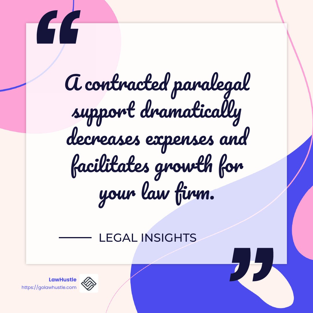 Quote about cost efficiency - hire virtual paralegal infographic simple-quote-colorful