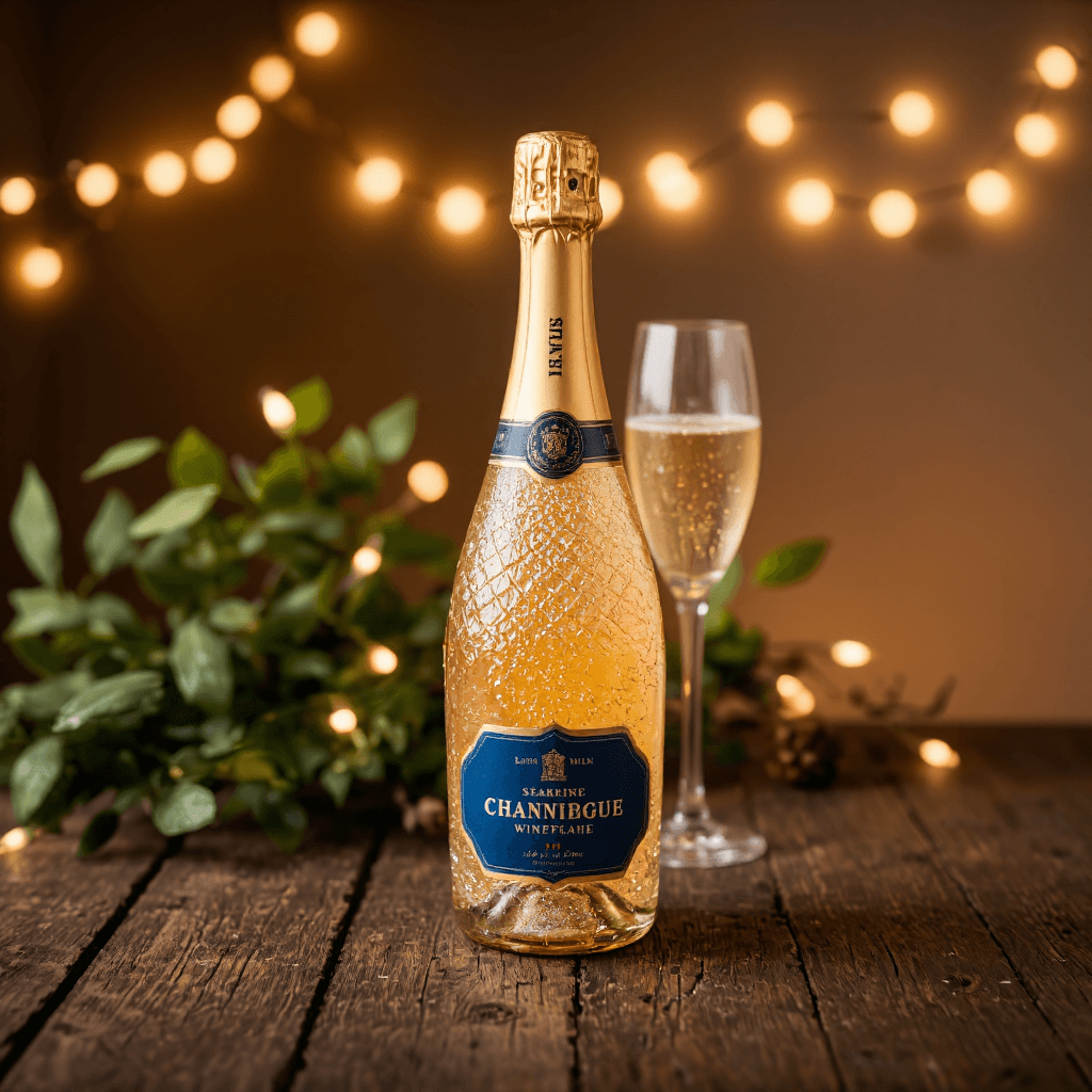 product photography of a bottle of sparkling wine