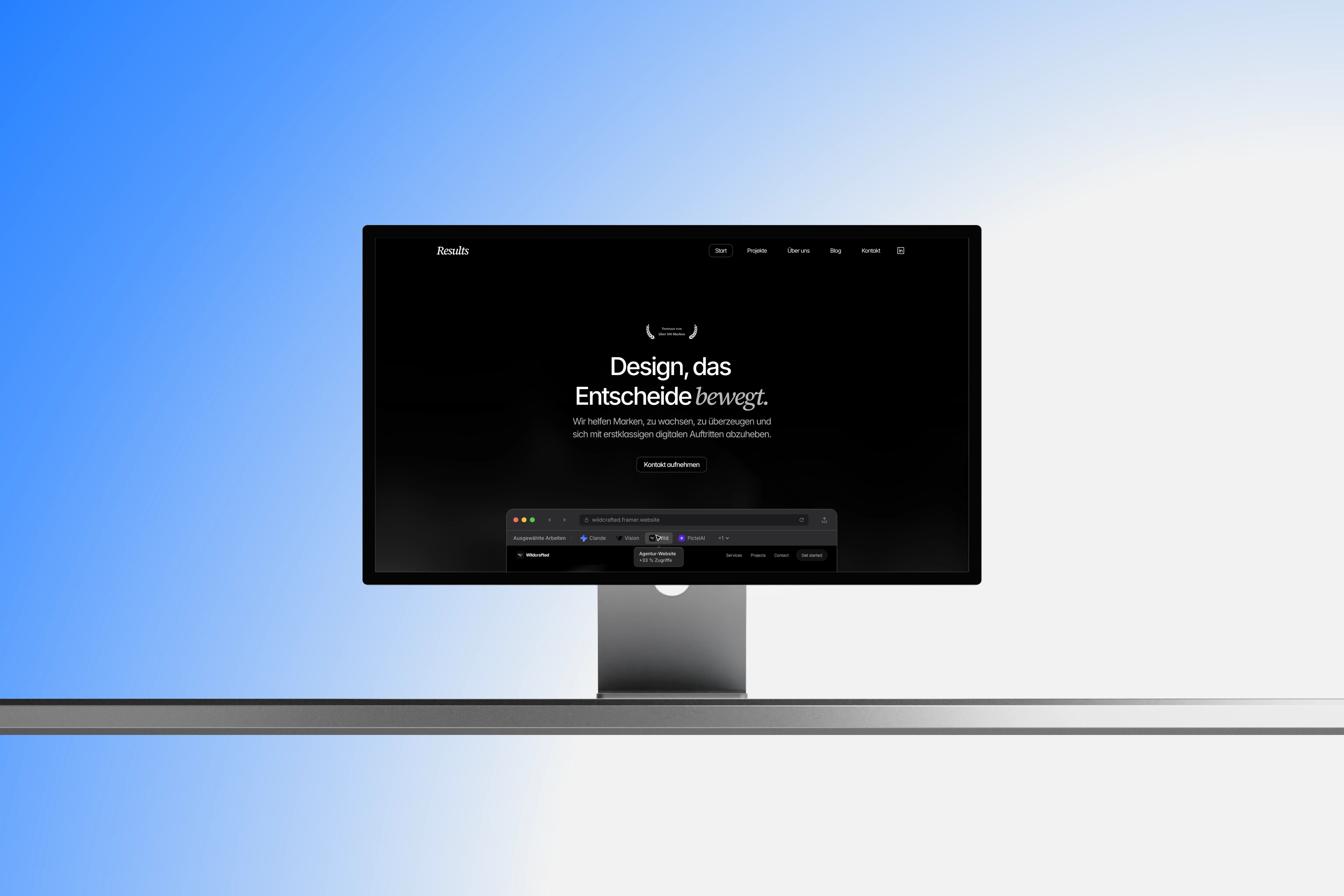Results Mockup Desktop