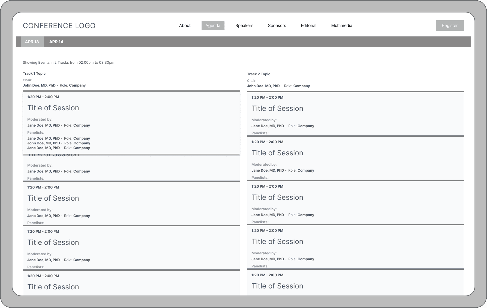 THE CONFERENCE FORUM - UX Design