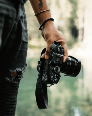 man holding a camera