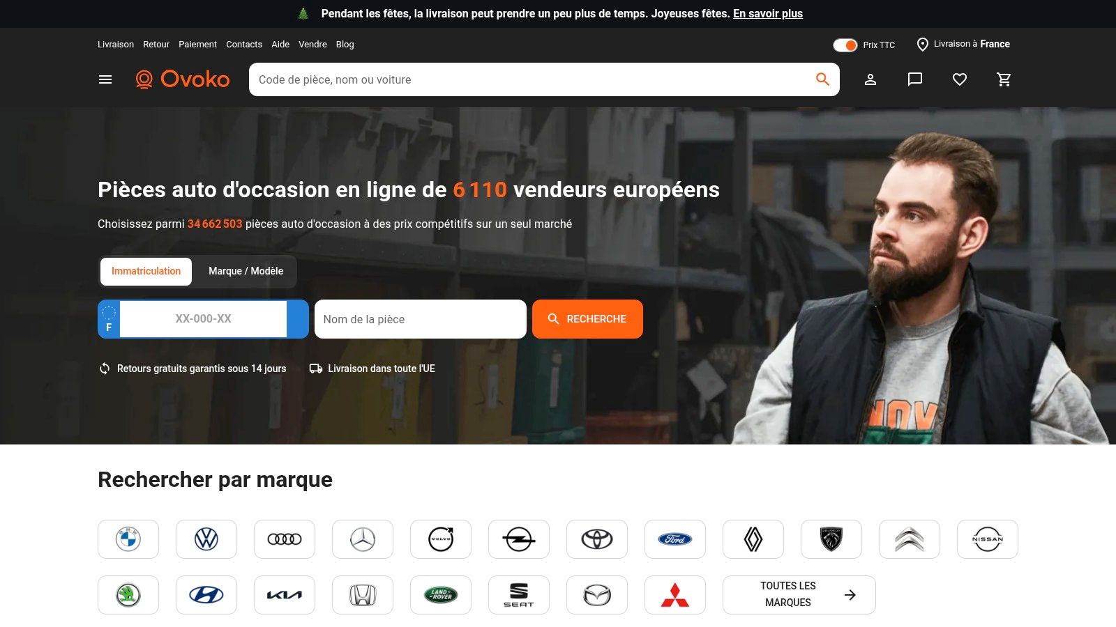 Pièces auto d'occasion disponibles via des casses auto dans l'Hérault