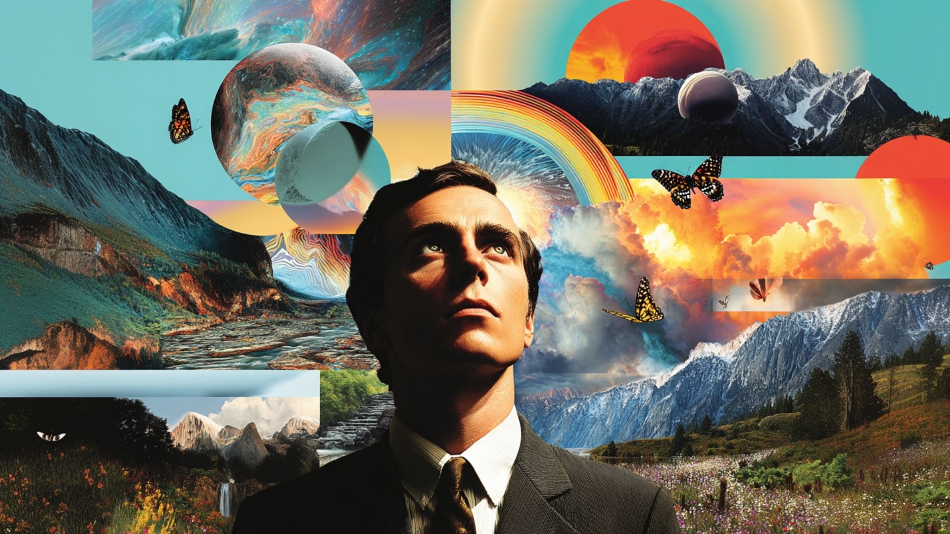 A colorful mosaic tunnel wall is shown.