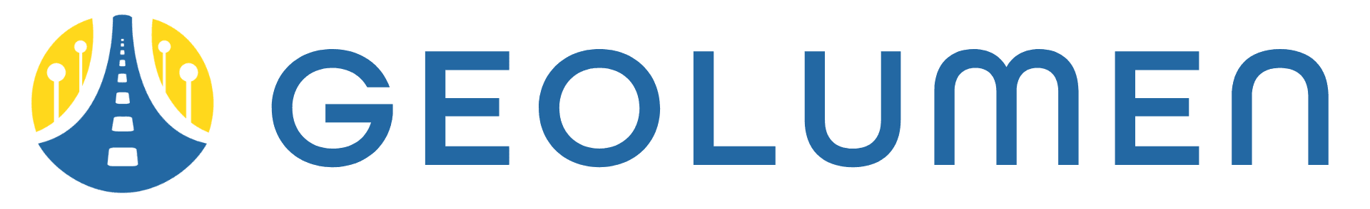 Logotipo de GEOLUMEN, sistema tecnológico de FISOTEC para el análisis geoespacial de alumbrado público.