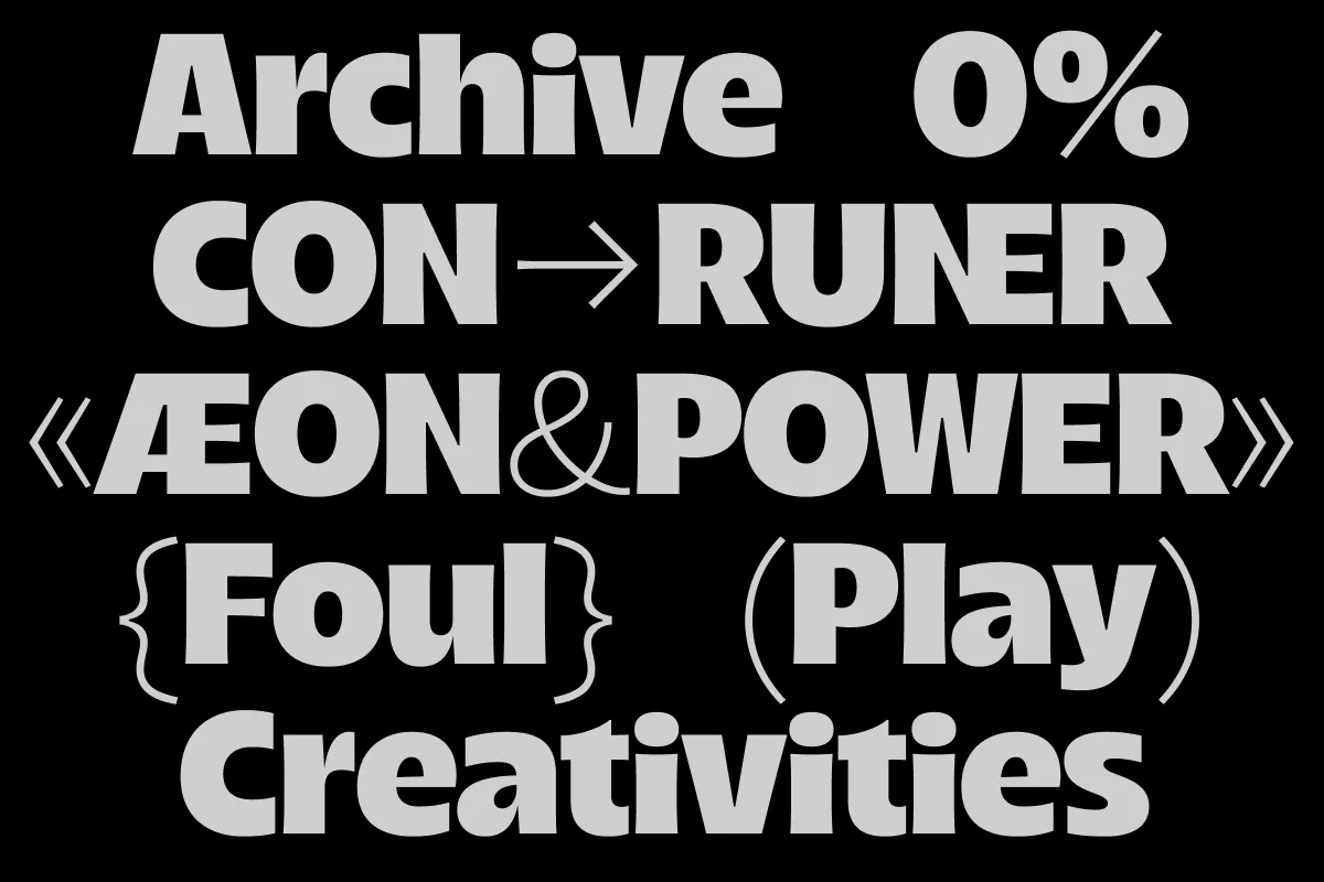 Arlen with thin punctuation