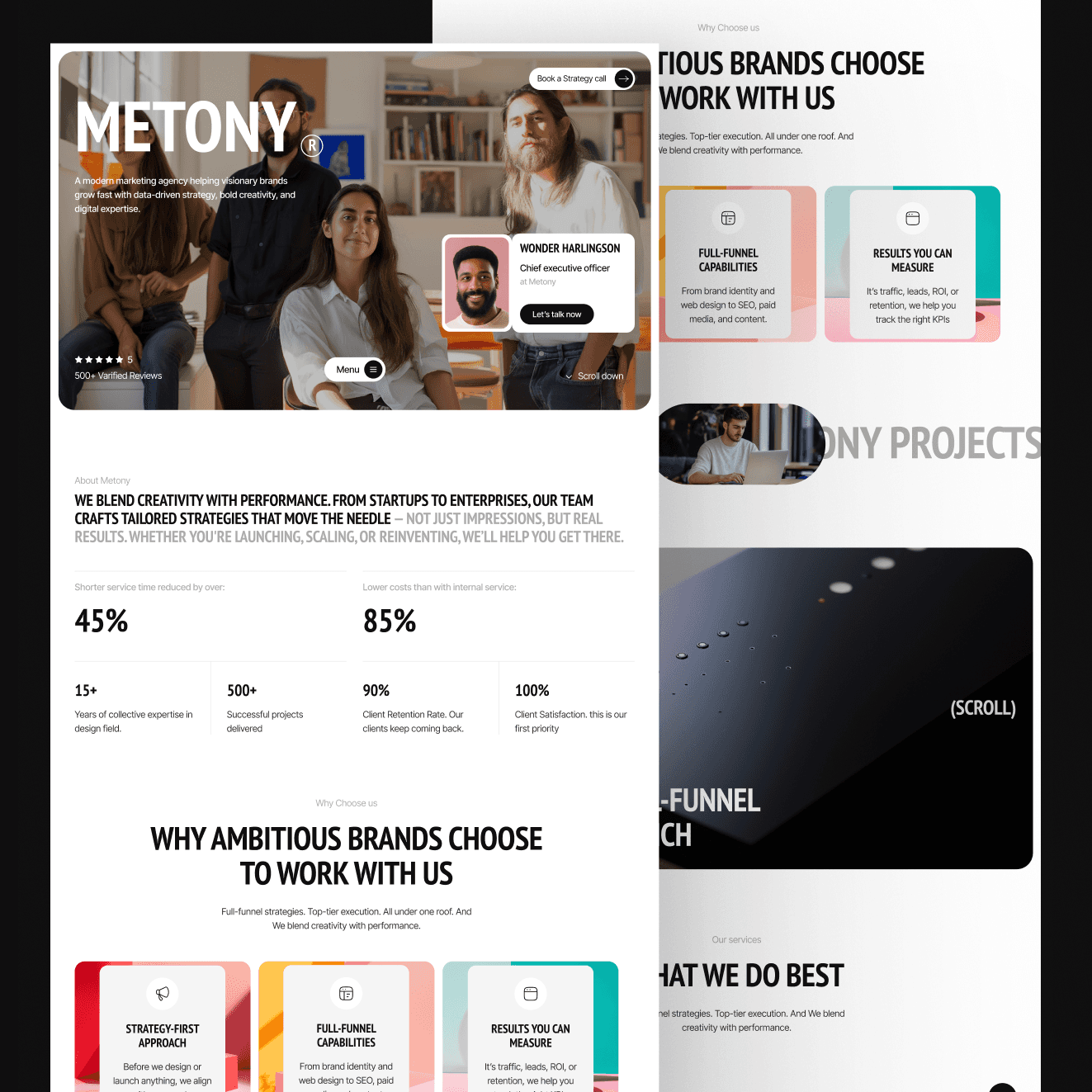 framer creative agency template