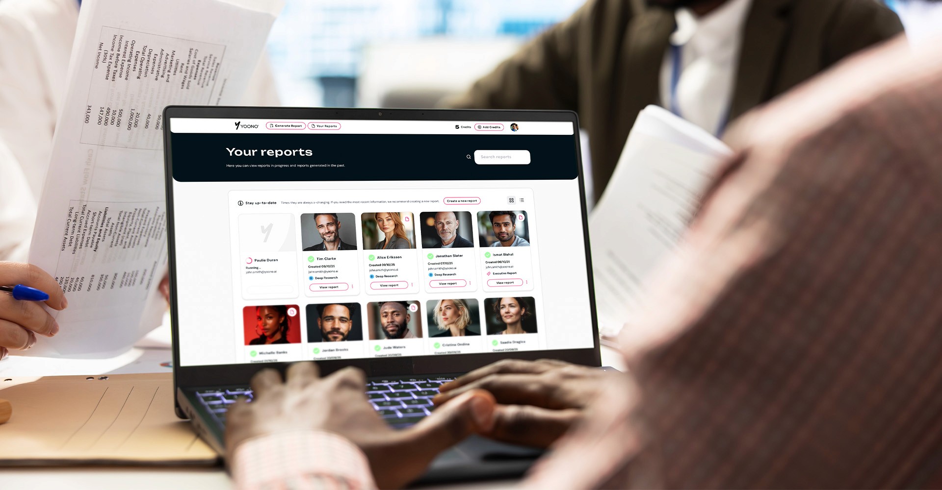 Looking through YOONO profiles