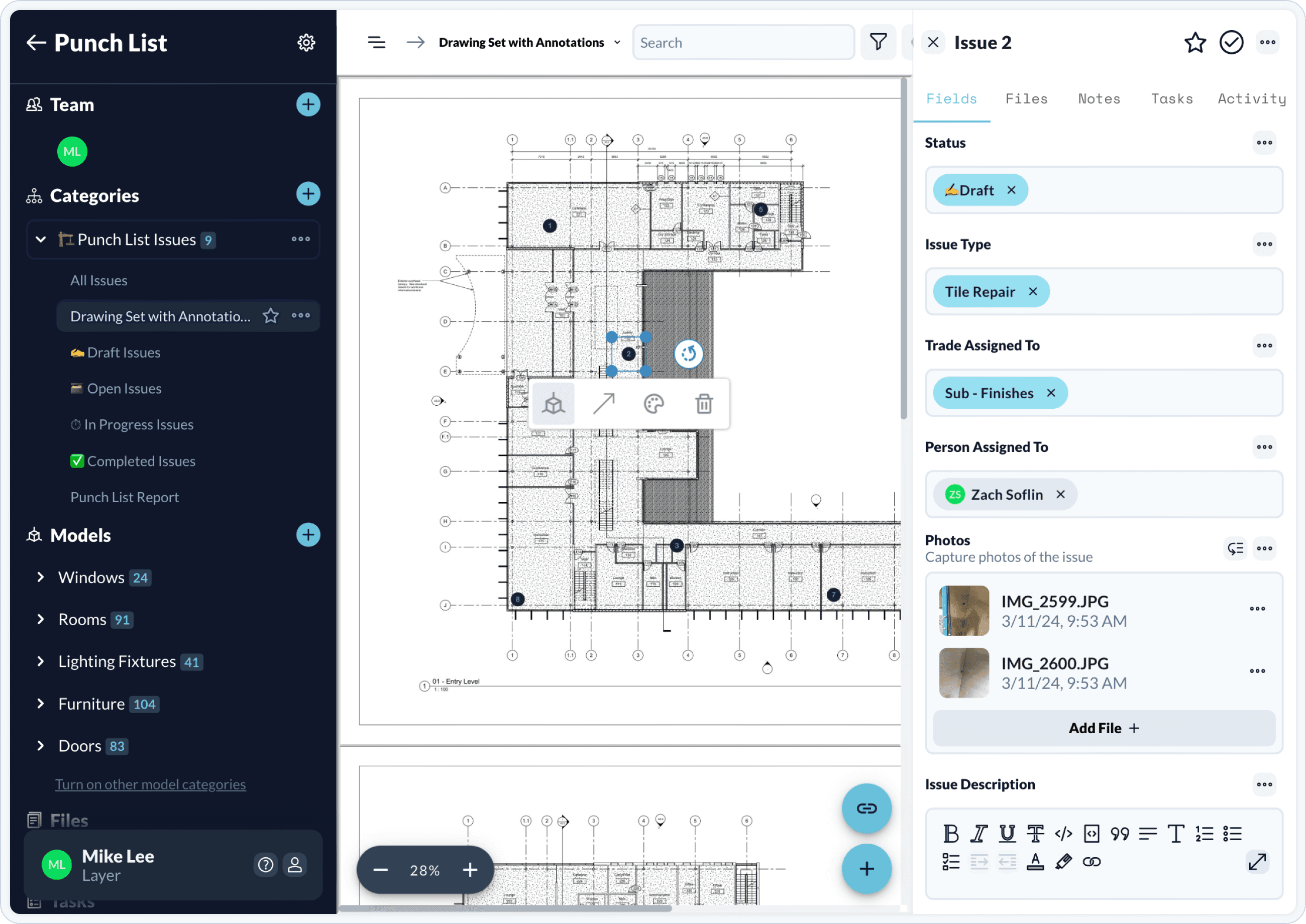 locate your open items in your floorplan or model 