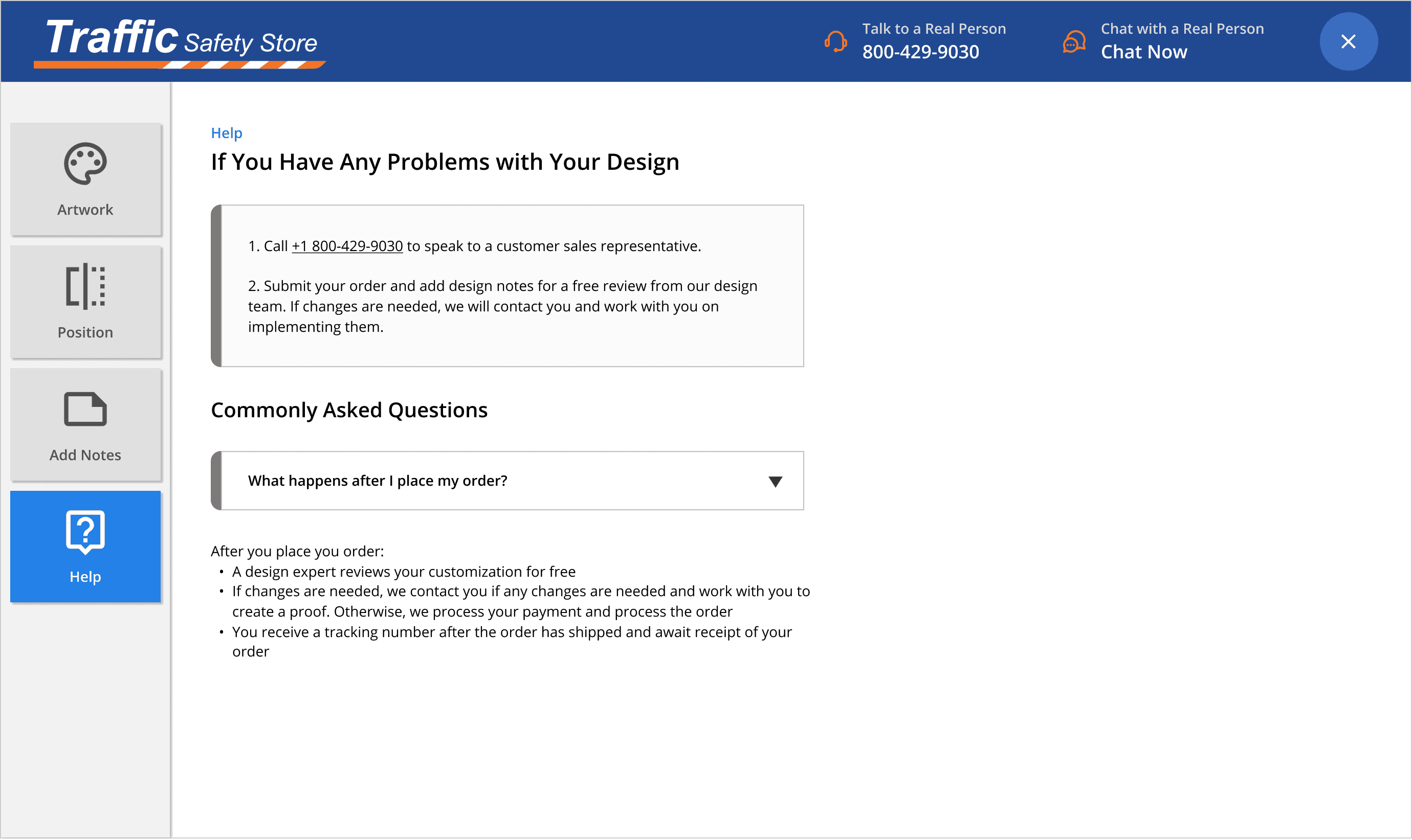High Fidelity Mockup - Screen 5 - FAQ