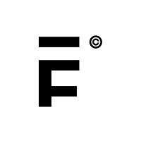 Black "F" with horizontal bar, circled copyright symbol on the right.