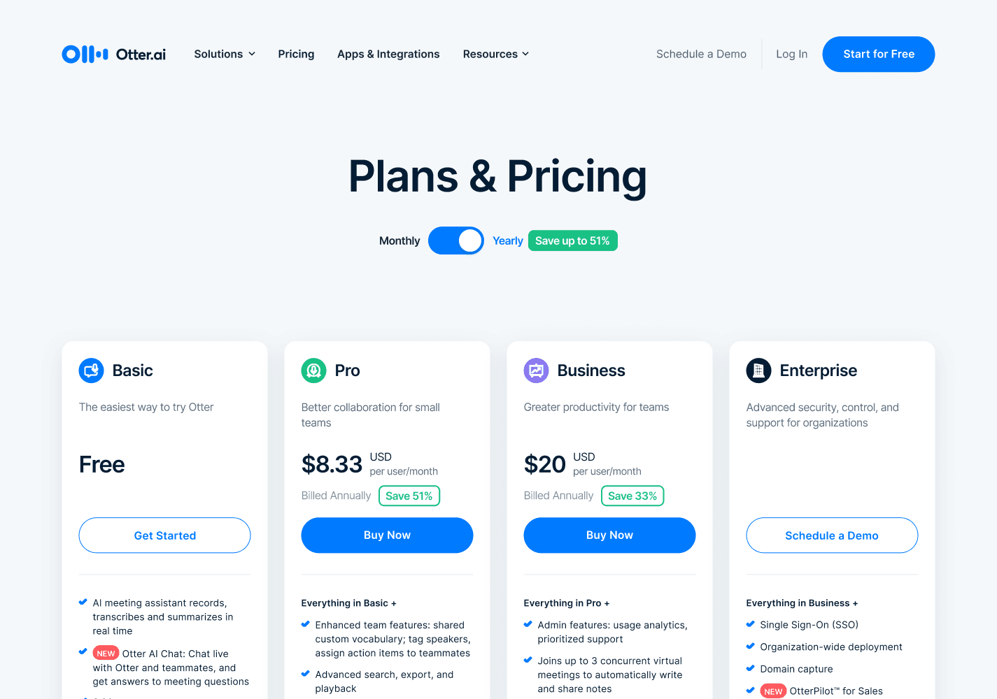 Prcing page component design