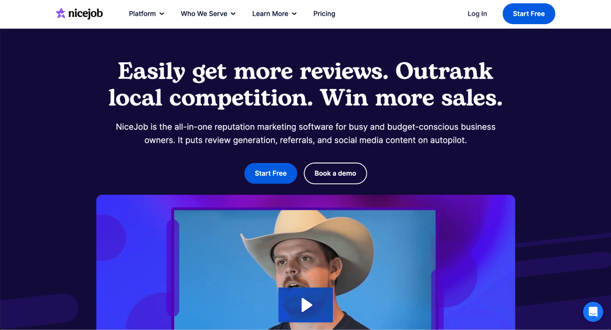 NiceJob is a reputation marketing software designed to help businesses become top-rated on Google Map Pack by simplifying the review process.