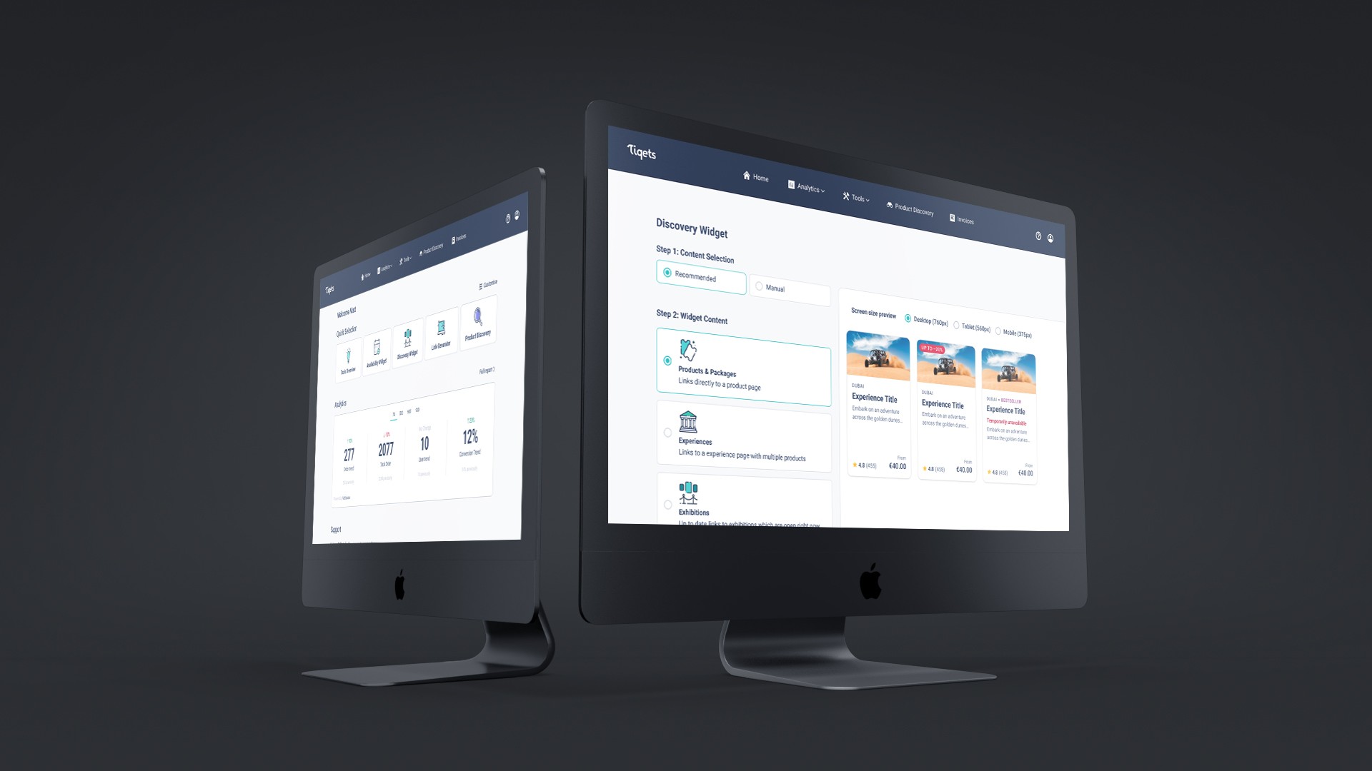 affiliate portal on computer screen